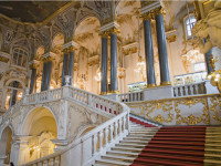 The Grand Staircase, State Hermitage Museum, Saint Petersburg, Russia.